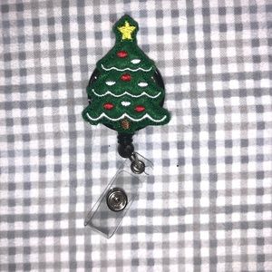 Christmas tree badge reel